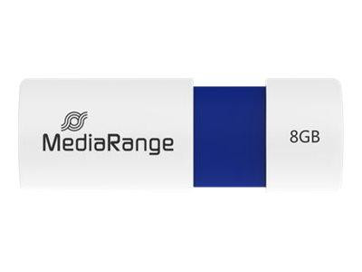 MediaRange USB-Stick 8GB USB 2.0 Slider blue