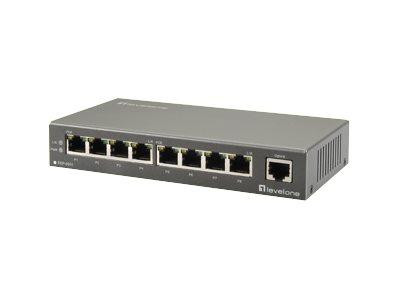 LevelOne Switch 9x FE FEP-0931 120W 8xPoE+