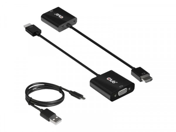 Club3D Adapter HDMI 1.4 > VGA (mit Audio) St/Bu retail