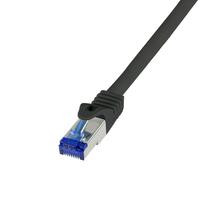 Logilink Patchkabel Ultraflex, Cat.6A, S/FTP, schwarz, 1 m