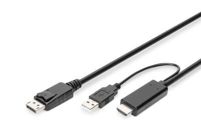 DIGITUS 4K HDMI Adapterkabel - HDMI auf DisplayPort 2m
