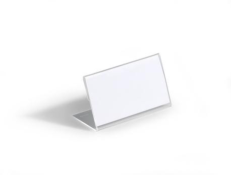 DURABLE Tischnamensschild Acryl 52x100mm transp 10er Pck