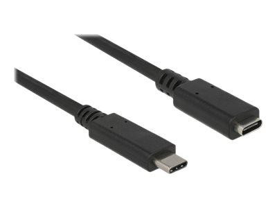 Delock Verlängerungskab. USB/C St > Bu SuperSpeed 1.0m schw