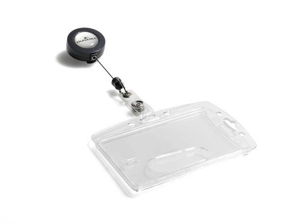 DURABLE Hartbox f 1 Ausweiskarte mit Jojo 10er Pck