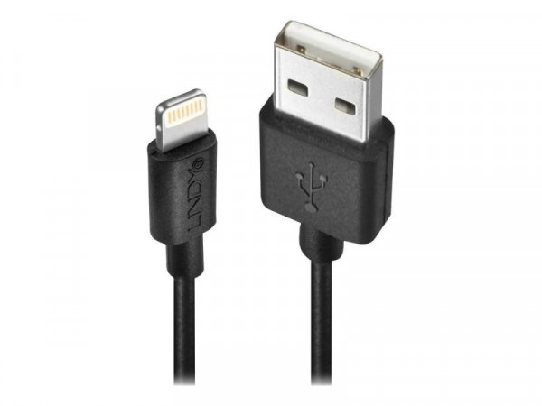 Lindy USB an Lightning Kabel schwarz 2m