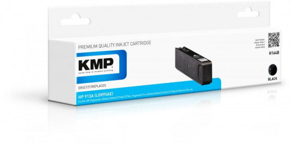 KMP Patrone HP 913A (L0R95AE) black 3500 S. H164B refilled