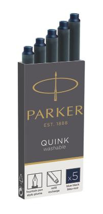 PARKER Tintenpatrone QUINK Schwarz-Blau 5 Stück