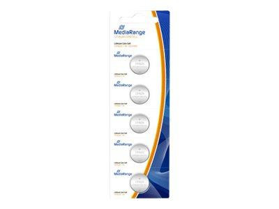 MediaRange Batterie Knopfzelle Blister Lithium/CR1620 3V 5St