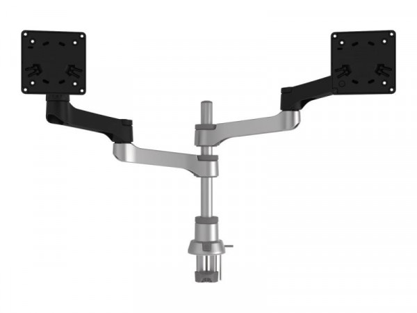 R-Go Monitorarm Zepher 4 Twin verstellbar silver
