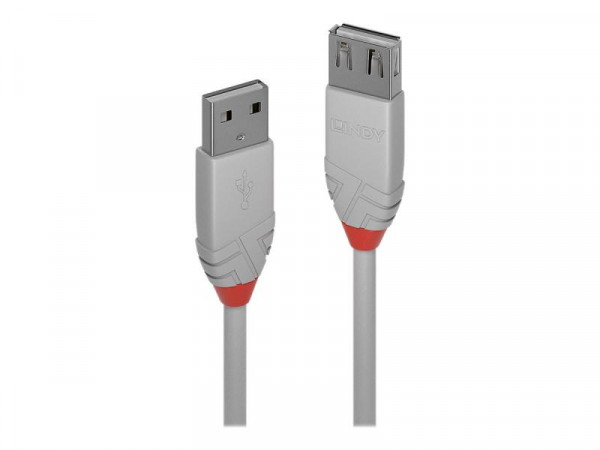 Lindy USB 2.0 Verlängerung Typ A/A Anthra Line M/F 0.5m