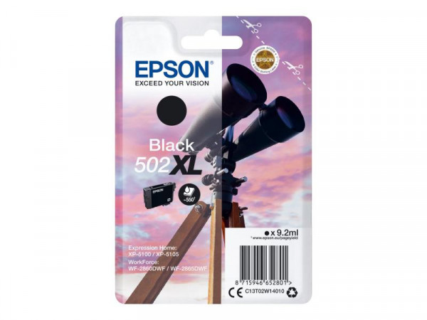 Patrone Epson 502 XL black 9,2 ml 550 Seiten