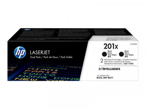 Toner HP 201X black CF400XD 2er-Pack
