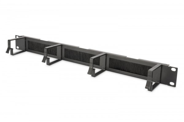 DIGITUS Rangierpanel 1HE 19" 4xBügel mit Bürstenleise schw. 
