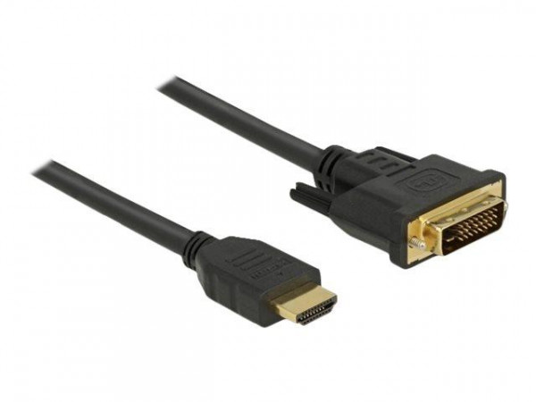 DELOCK Kabel HDMI > DVI 24+1 bidirektional 3.00m schwarz