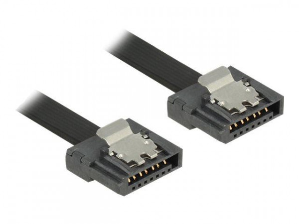 SATA-Kabel Delock SATA III -> SATA St/St 0.20m FLEXI schw