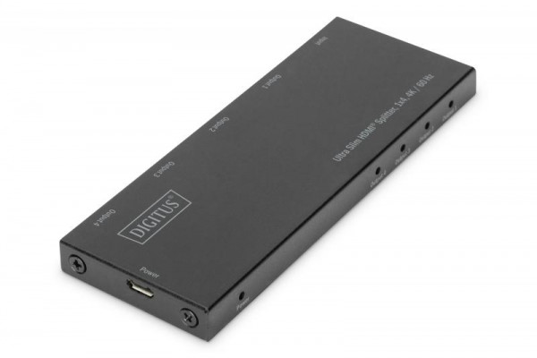 DIGITUS Ultra Slim HDMI Splitter, 1x4, 4K / 60 Hz