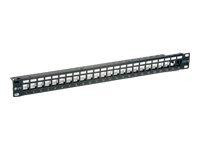 Equip Patchpanel Cat6 geschirmt für Keystone Jacks schwarz