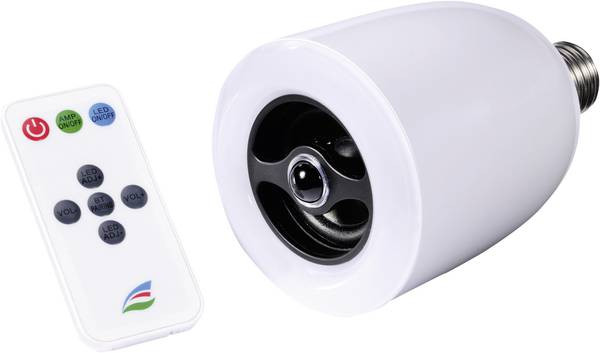 Aktivbox ultron boomer light weiss bluetooth m. LED LampeE27