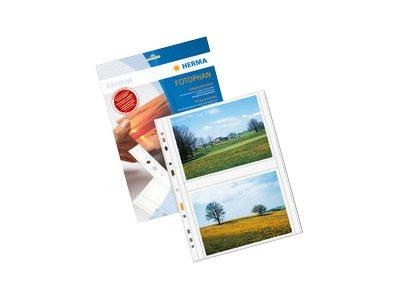 HERMA Fotosichthüllen 100 x 150 mm hoch weiß 250 Hüllen