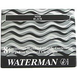 Waterman Tintenpatrone Stand. Intense Black 8 Stück