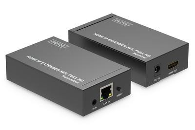 DIGITUS HDMI IP Extender Set HDMI 120m Full HD schwarz