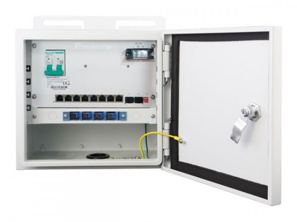 LevelOne Switch 10x GE OSW-1061, 8x Outputs 802.3at/af PoE