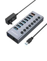GRAUGEAR USB-HUB 7x USB 3.0 Ports + 1 USB Schnelllader