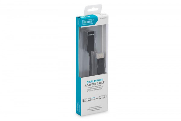 DIGITUS DisplayPortKabel DPort -> HDMI-A St/Bu 0.15m 1.1a