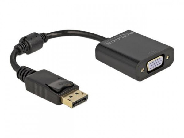 DELOCK Displayport Adapter 1.2 Stecker < VGA Buchse Schwarz