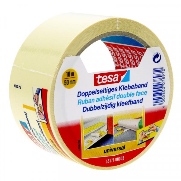 tesa Doppelseitiges Klebeband universal 10m 50mm
