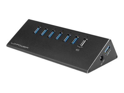 USB-Hub LC-Power 6x USB 3.0 + 1xLadefunktion LC-HUB-ALU-7B