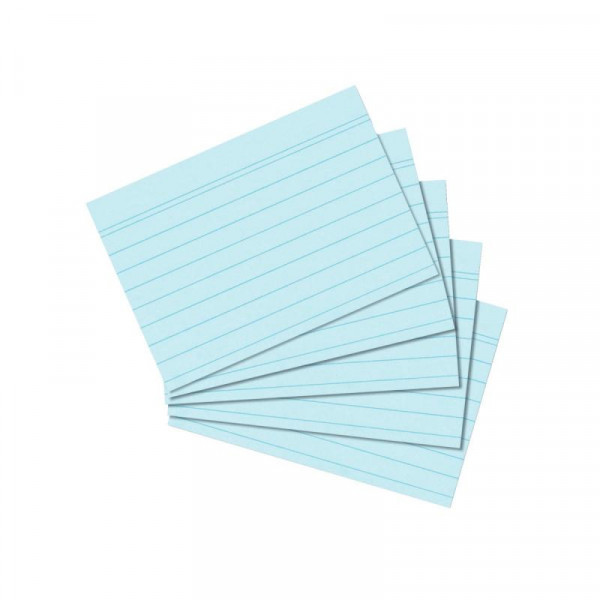 Herlitz Karteikarte A7 liniert blau 100er Packung