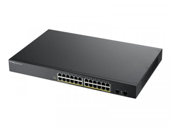 Zyxel Switch 24x GE GS1900-24HP V2 rackmount 170Watt Managed
