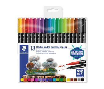 STAEDTLER Fasermaler D.spitze permanent 18ST