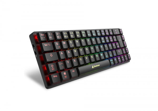 Sharkoon Gaming Tastatur PureWriter W65 schwarz-rot DE