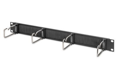 DIGITUS Kabelrangierpanel Stahlbügeln+Bürstenleiste 19" 1HE