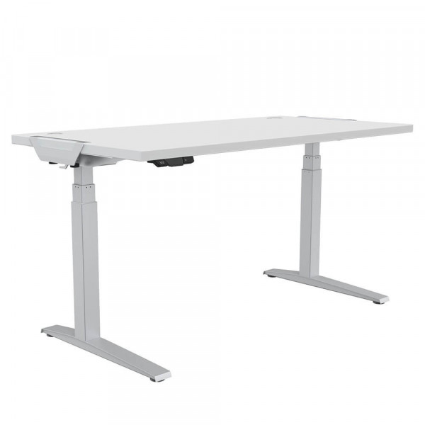 Fellowes Tisch Levado 180x80cm elektrisch weiß-silber