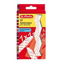 Herlitz Tafelkreiden weiß 12er Hängepack.