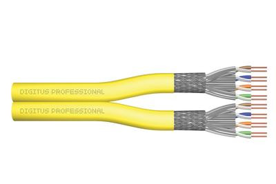 DIGITUS Instal-kab Cat7a S/FTP tw.Pair 500m gelb AWG22/1