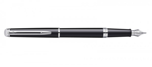 Waterman Füllfederhalter Hemisphere Lack Schwarz M Blau