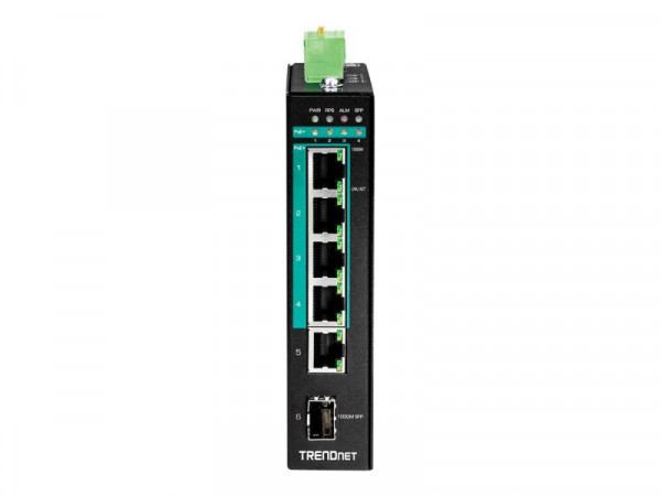 TRENDnet Switch 5-port Gbit PoE+ DIN Rail metall IP 30 120W