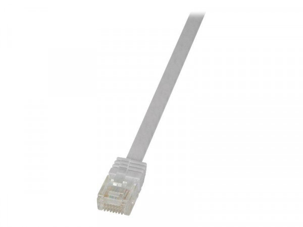 LogiLink Flach Patchkabel RJ45 U/UTP Cat6 7.50m weiß