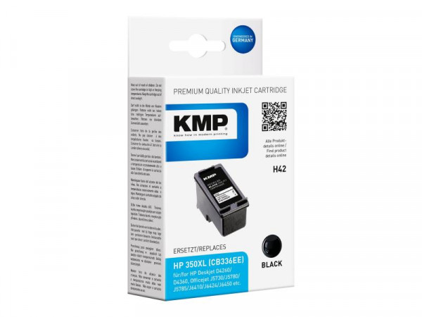KMP Patrone HP CB336EE Nr.350XL black 1000 S. H42 refilled