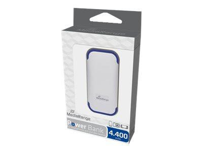 MEDIARANGE Power Bank - Powerbank - 4400 mAh - 2 Ausgabeanschlussstellen (USB)