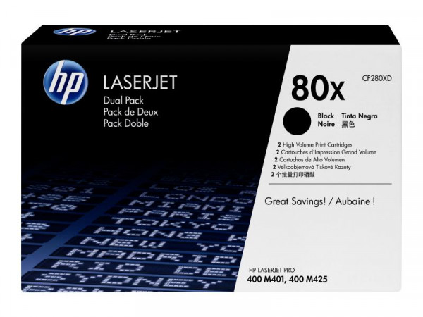 Toner HP CF280X black CF280XD Doppelpack