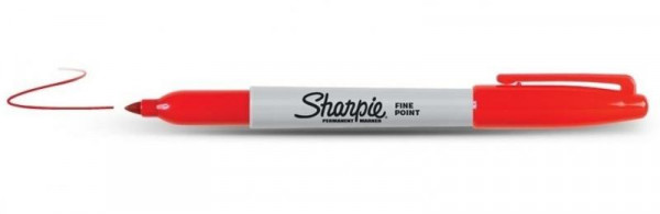 Sharpie Marker Fein Rundspitze rot 12 Stück