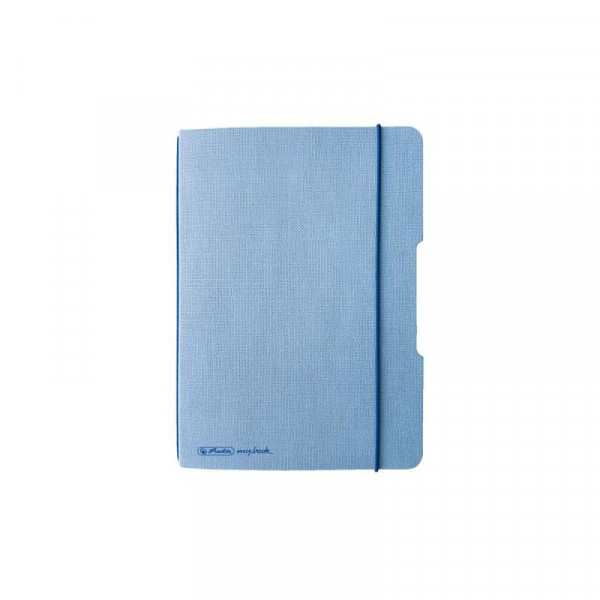 Herlitz Notizheft flex A6 40Blatt Leinenoptik FSC Mix hellbl