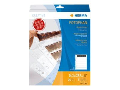 HERMA Negativhüllen transparent für 7 x 5 Streifen 25 St.