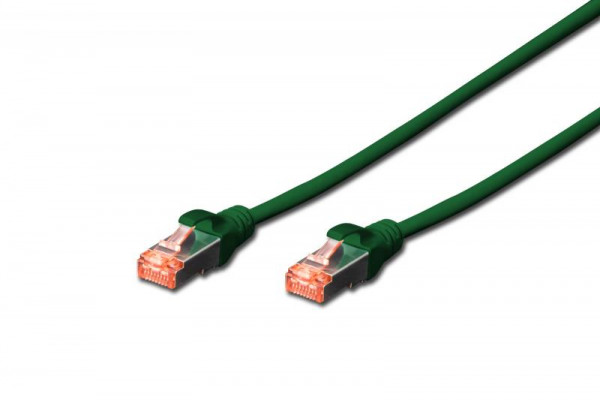 DIGITUS Patchkabel Cat6 S/FTP 2xRJ45 0.5m grün
