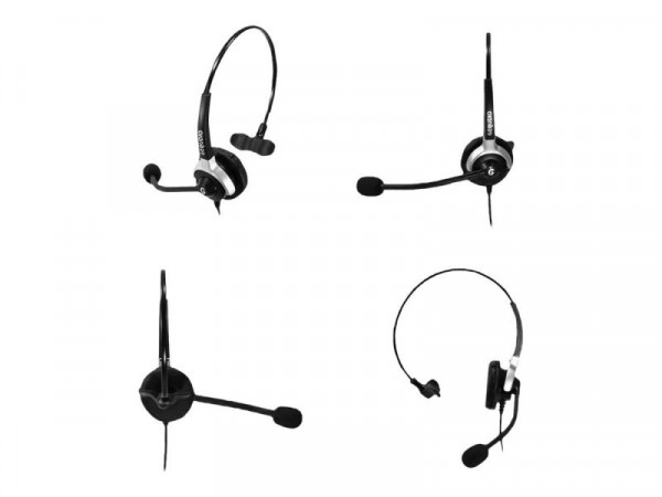 GEQUDIO Headset 1-Ohr mit 3,5mm Klinke